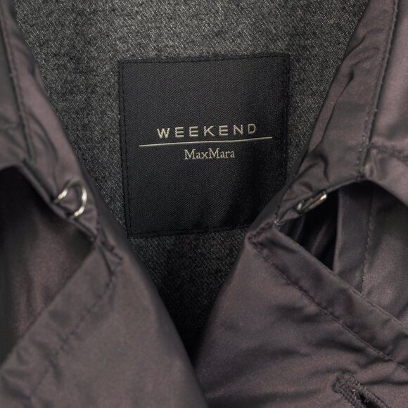 Weekend Max Mara Purple Taffeta Double-Breasted Belted Trench Coat - Picture 10 of 12